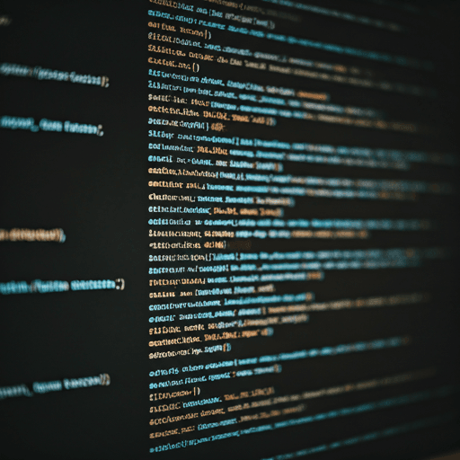 Software code on a high resolution screen